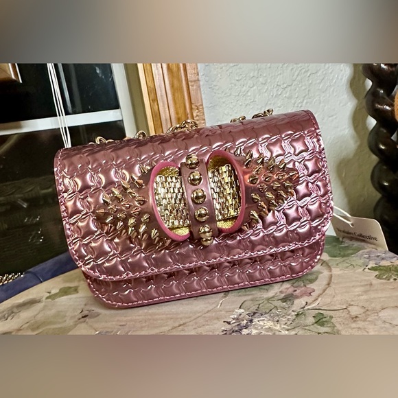 Christian Louboutin Handbags - Christian Louboutin Sweet Charity Metallic Pink